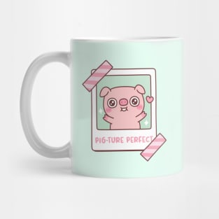 Cute Piggy Pig-ture Picture Perfect Pun Photo Funny Mug